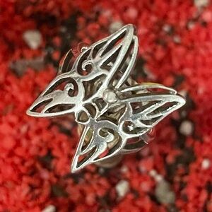 Silver Butterfly Wrap Ring